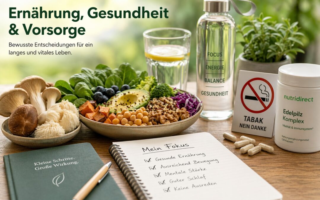Ernährung, Gesundheit und Vorsorge: Wie bewusste Entscheidungen dein Leben nachhaltig verbessern